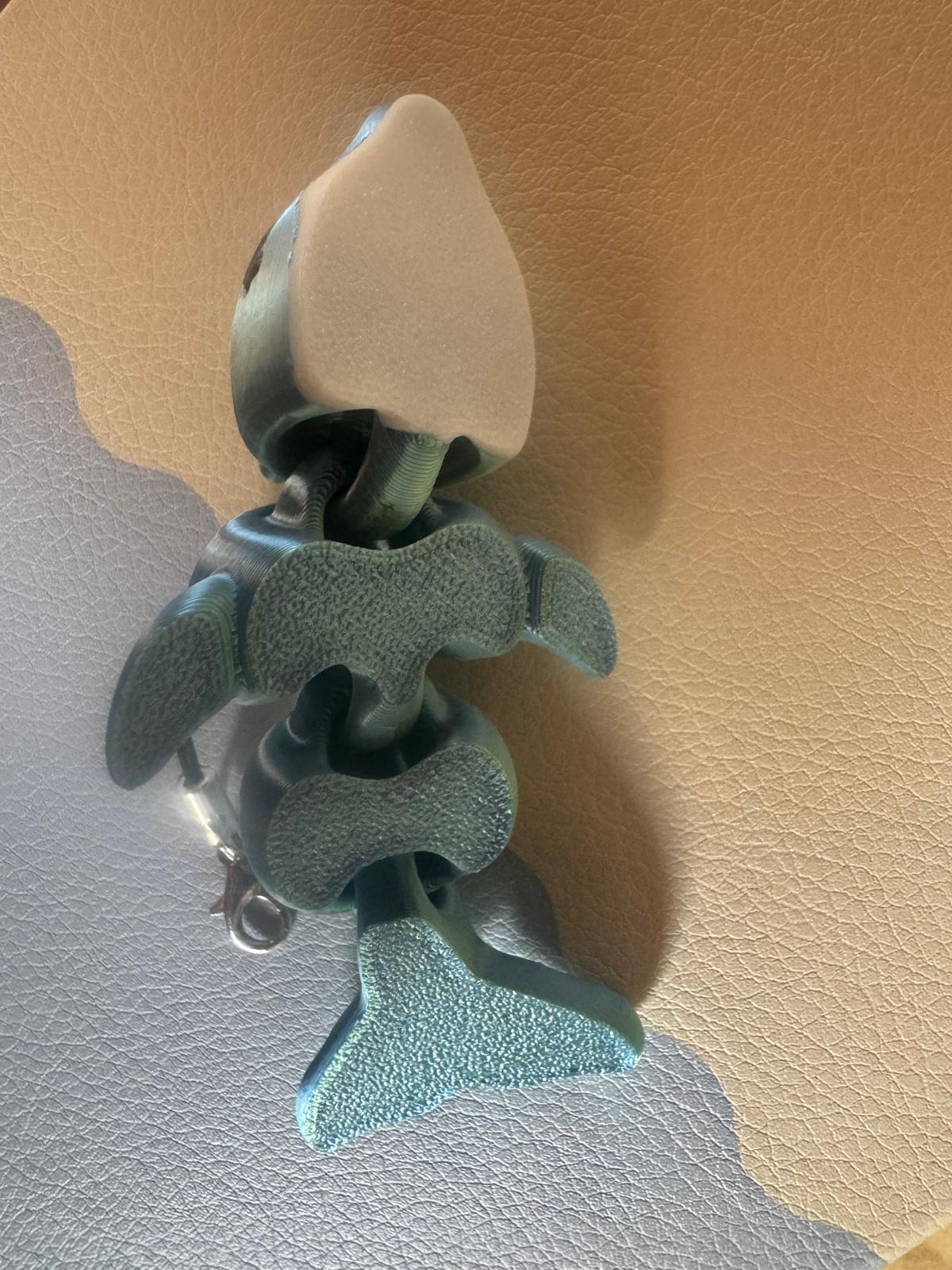 Beweglicher Delfin-Schlüsselanhänger aus dem 3D-Druck | Flexi-Delfin | Süßer Anhänger für Schlüssel, Tasche & Rucksack