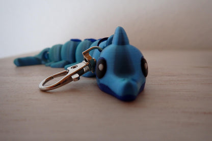 3D Druck Delfin Schlüsselanhänger beweglich I Flexi Dolphin Fidget Toy I Süßer Taschenanhänger & Meerestier Geschenk aus PLA Silk