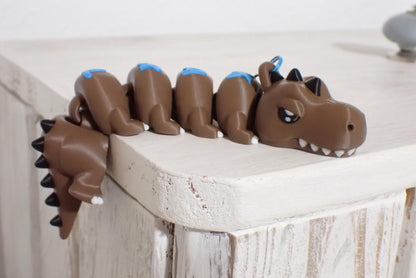 Personalisierter T-Rex Schlüsselanhänger - Flexibler 3D-Druck - Dino mit Wunschnamen
