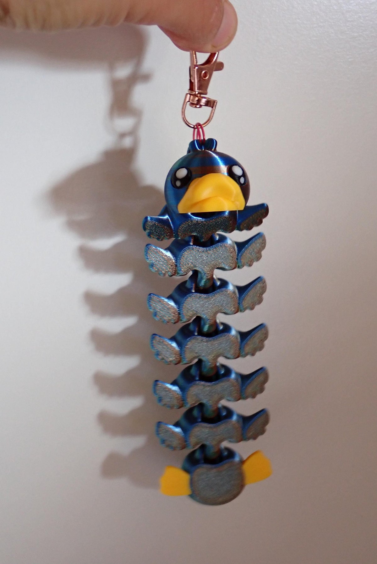 Personalisiertes Enten Fidget Toy mit Namen I 3D gedruckte bewegliche Ente mit Personalisierung I Taschenanhänger Flexi