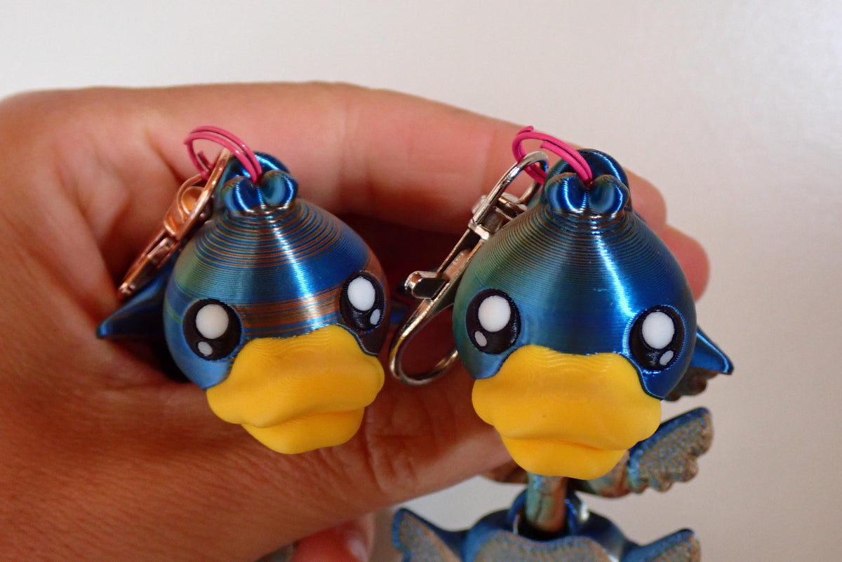 Personalisiertes Enten Fidget Toy mit Namen I 3D gedruckte bewegliche Ente mit Personalisierung I Taschenanhänger Flexi